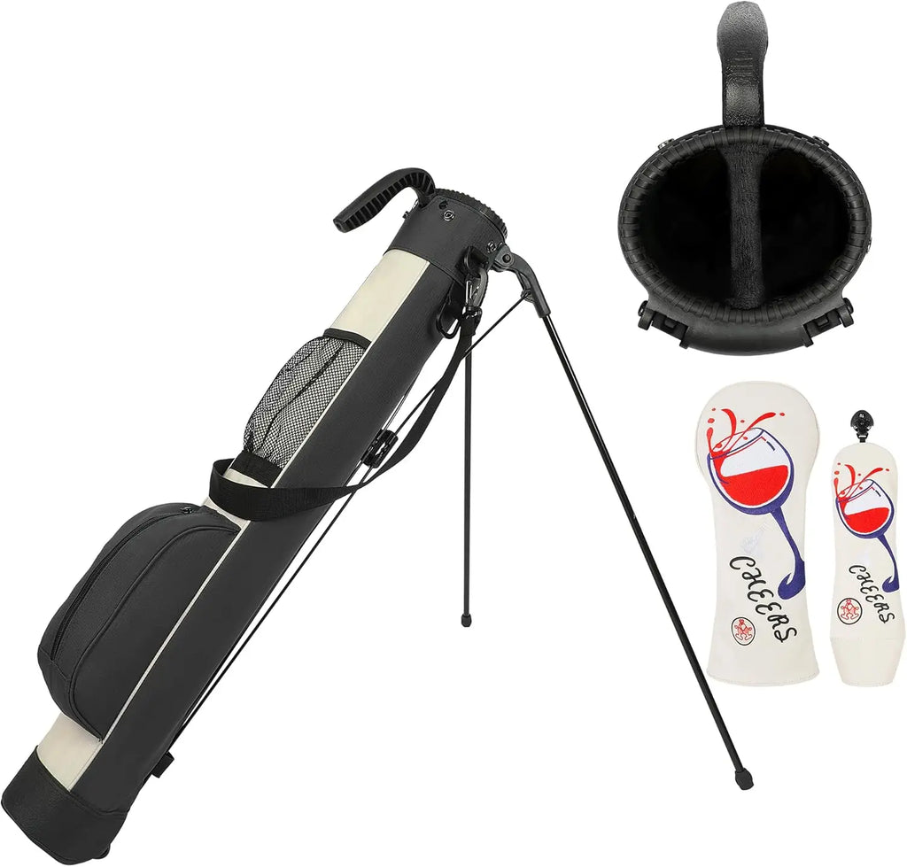 Golf Stand Bag  with Dual Shoulder Straps Ultra-Lightweight 2-Way Divider Sunday Carry Bag for 4-5 Clubs | Portable
