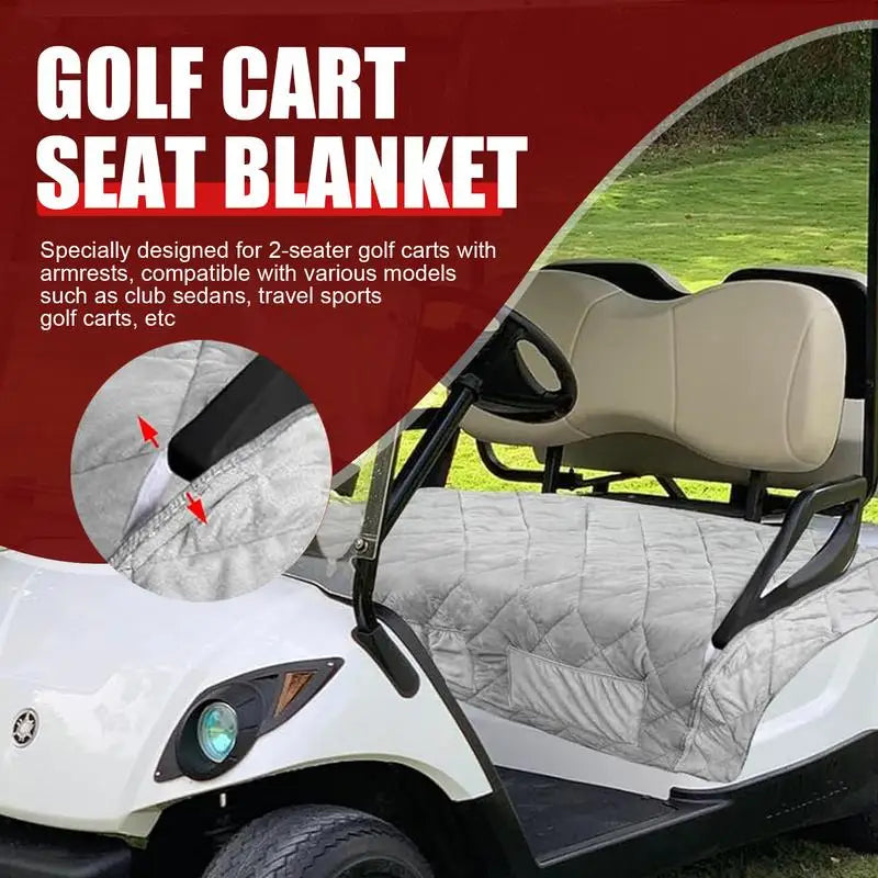 Golf Cart Seat Blanket Thickened Golf Cart Seat Protective Cover Portable Golf Cart Accessories Multifunctional Seat Cushion For