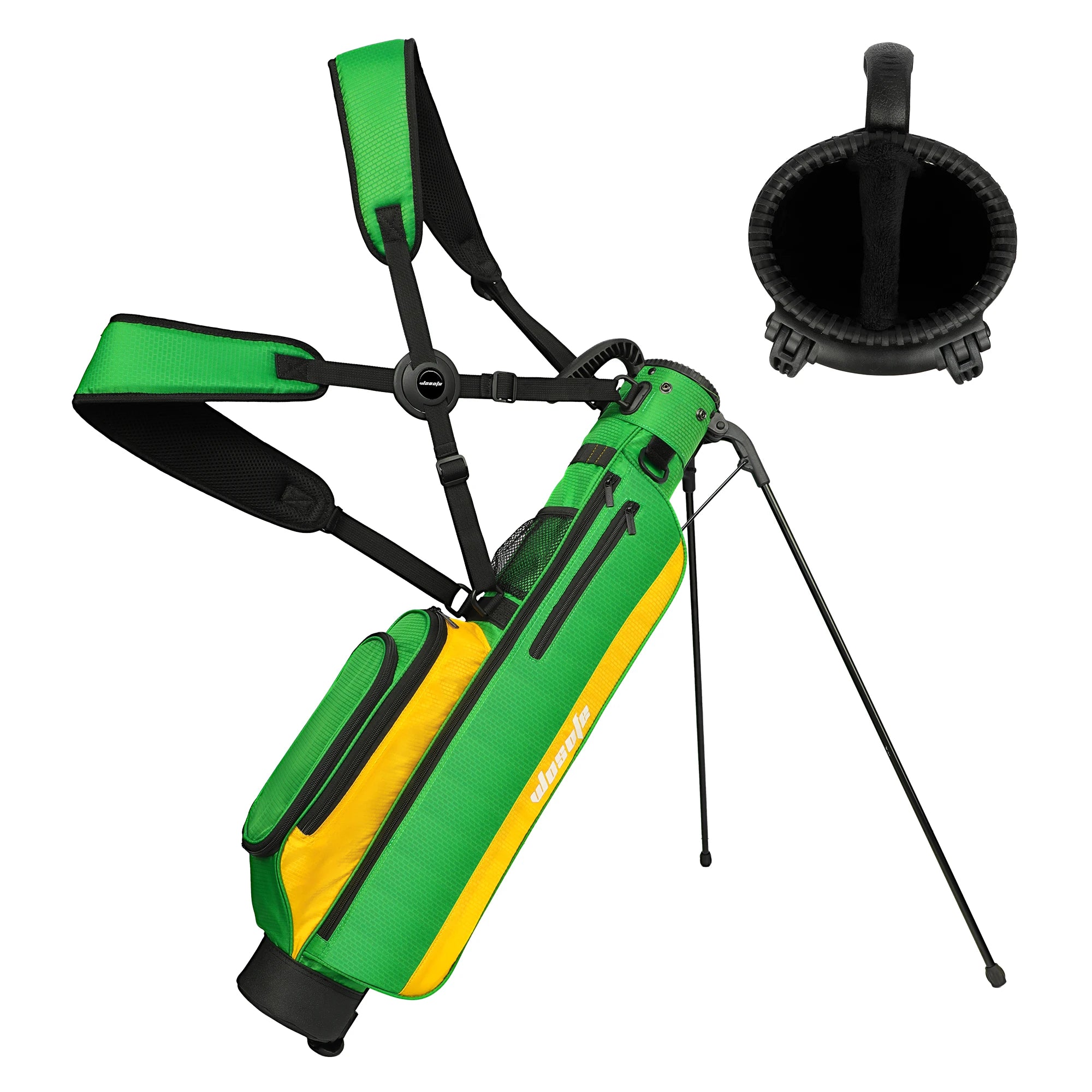 Lightweight Golf Stand Bag for Driving Range & Executive Courses, 2/3 Way Divider Sunday Carry Bag with Auto-Pop Stand, 5 Pocket
