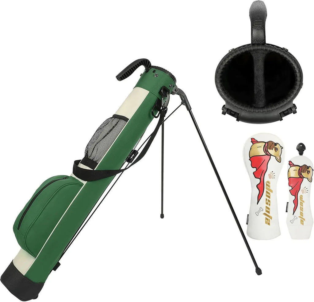 Golf Stand Bag  with Dual Shoulder Straps Ultra-Lightweight 2-Way Divider Sunday Carry Bag for 4-5 Clubs | Portable